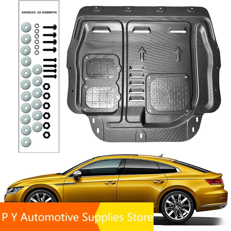 

Under Engine Guard Splash Shield Mud Fender Cover Plate Fender Mudguard Protector For Volkswagen CC 2019-2024 2.0T Car Black