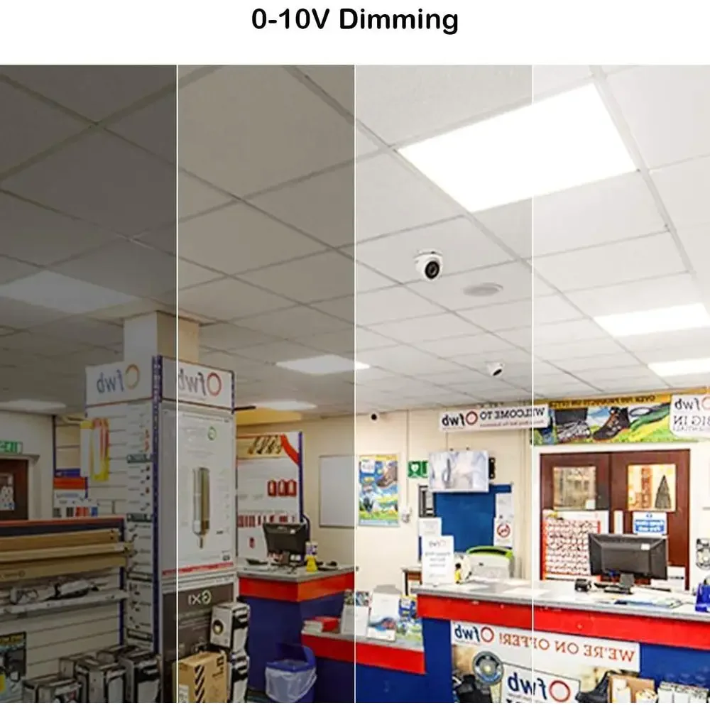 40W Dimmable LED Flat Panel Light 5000K Backlit Troffer Fixture 5200lm Energy Saving Recessed Ceiling Light Office Retail