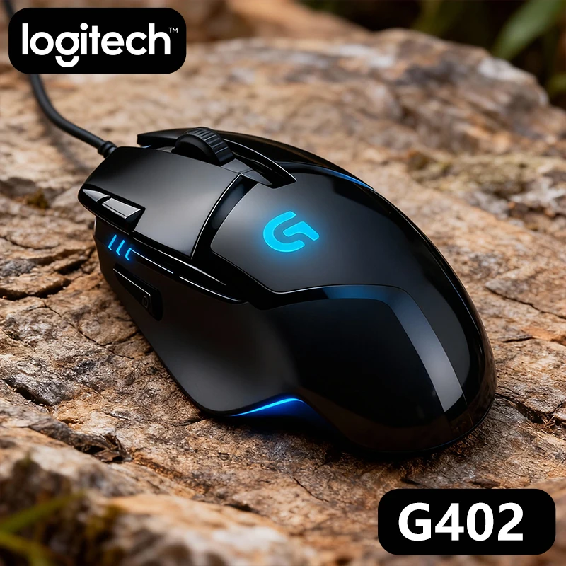 

Игровая мышь Logitech G102/G203/G402, 20 млн нажатий, 8 программируемых кнопок, противоскользящая, для соревновательных игр