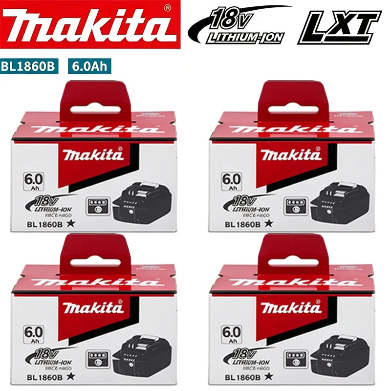 100% Genuine Makita 18V Battery 6Ah, Replacement for BL1860B BL1850B BL1840 BL1830 BL1815 Power Tool Battery