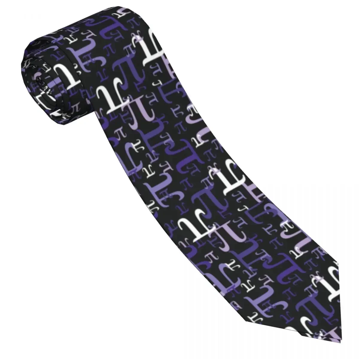 Purple Math Print Tie Vintage Teacher Retro Casual Neck Ties For Adult Business Quality Collar Tie Design Necktie Accessories