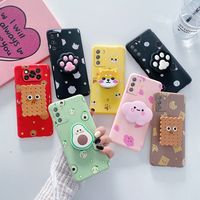 3D Cartoon Phone Holder Case For Xiaomi Mi Poco X3 Nfc M3 Pro F3 Pocophone F1 X4 M4 Pro 4G 5G Cute Silicone Stand Cover PocoM3