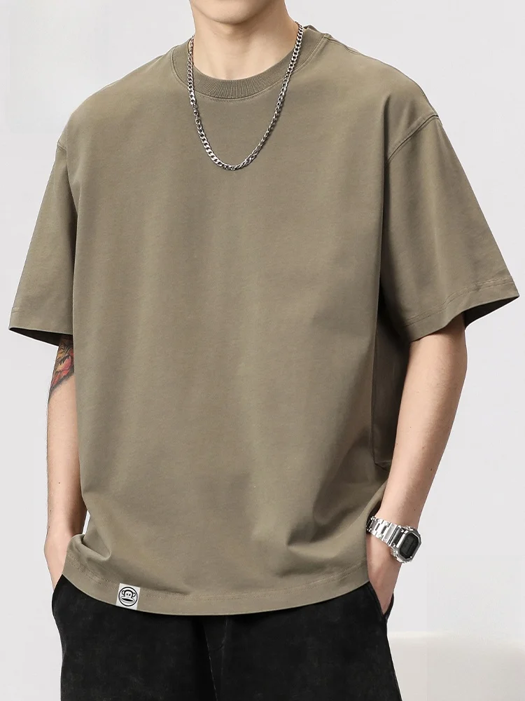 

Мужская футболка Paul Frank Large-Mouth Monkey из чистого хлопка, летняя, в американском ретро-стиле, плотная, свободного кроя, базовая