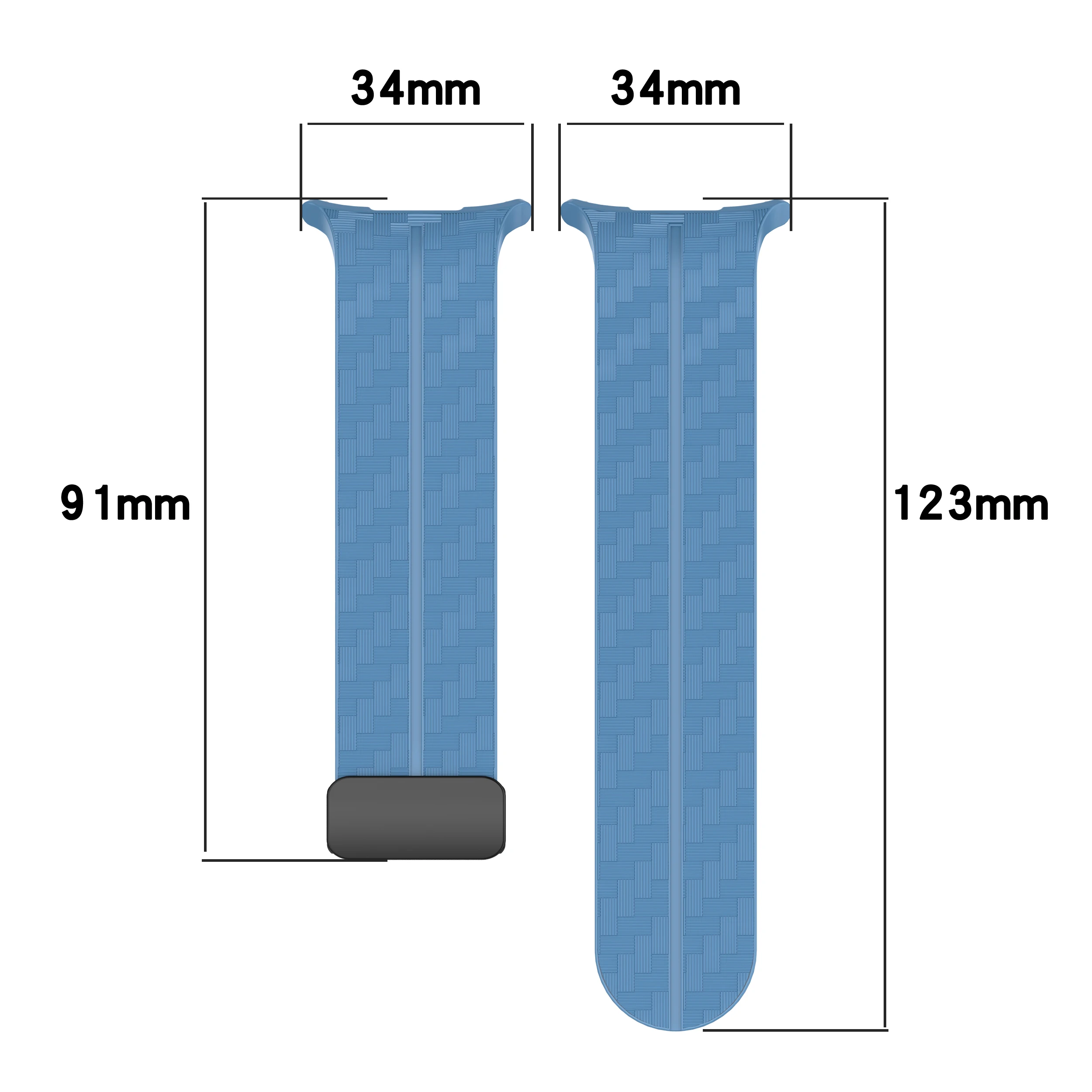 Carbon Magnetic Folding Clasp Silicone Sport Strap for Samsung Galaxy Watch 47 Strap for Watch Ultra Replacement Bracelet Strap