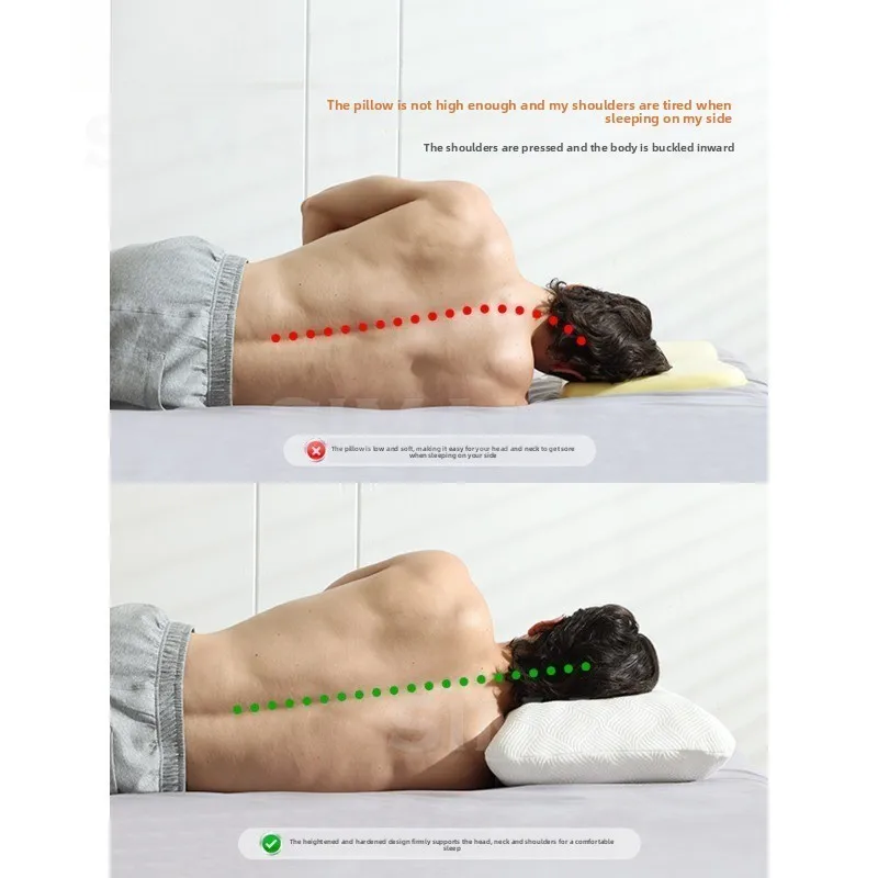 Fitness Special Memory Cotton, Support Shoulder and Neck High Pillow, Increase Height and Hardness, Not Easy To Collapse