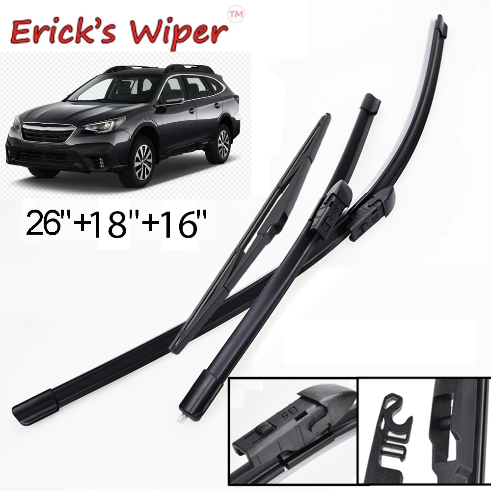 Erick\'s Wiper LHD Front & Rear Wiper Blades Set For Subaru Legacy Outback BT 2020 - 2023 Windshield Windscreen Window 26\