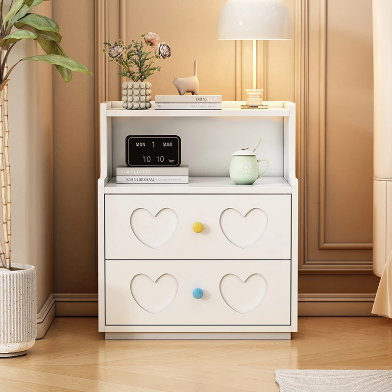 Nordic bedside table household bedroom light luxury high-end creative cream wind storage simple modern small apartment side cabi