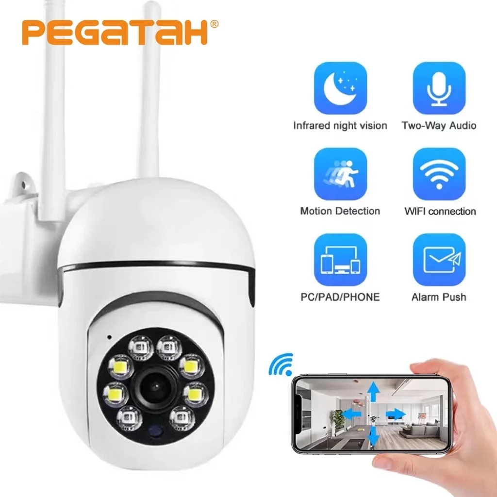 

5MP Wireless Security Surveillance PTZ Camera Wifi IP Outdoor IP Cameras AI Human Tracking Two-way Audio HD Night Color Camera