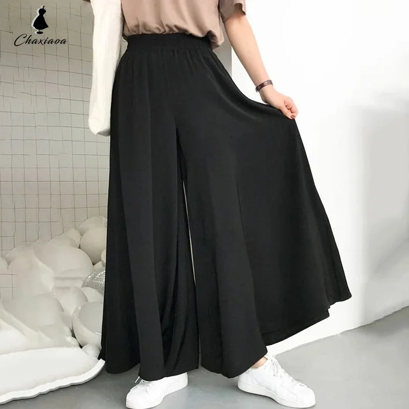 

Spring and Summer Women's Plus Size Wide Leg Pants Cotton Linen Retro Minimalist Mid Rise Elastic Drape Straight Leg Trousers