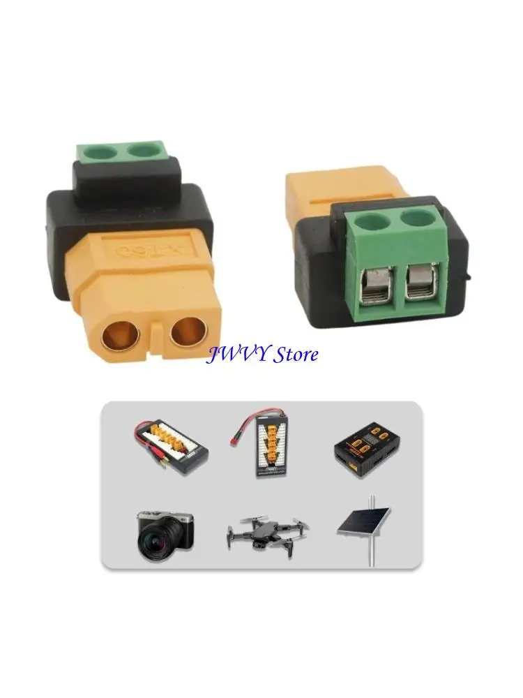 573A Upgraded XT60 Female to 2P Green Connector Cable for Efficient Power Transfer In Solar Energy Devices