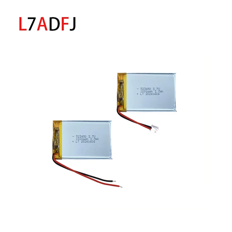 523450/503450 1000mAh 3.7V Polymer Lithium Rechargeable Li-ion Battery PH2.0 2pin For GPS Smart Phone DVD MP5 Bluetooth Speaker