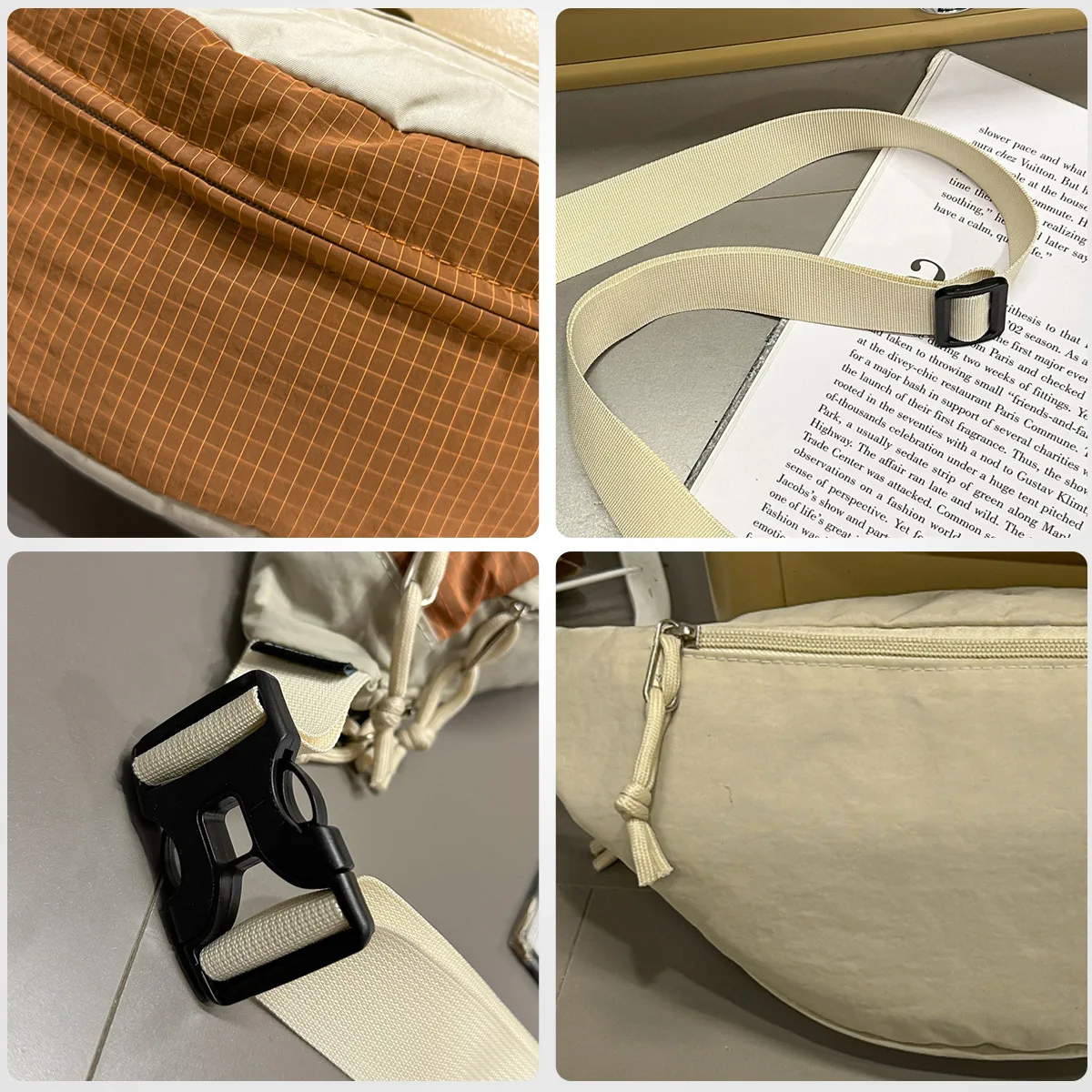 Fashionable Women's Bag Waterproof Oxford Cloth Chest Bag 2026 New Model Crossbody Bag Lightweight Travel Sports Leisure Chest Bag Student