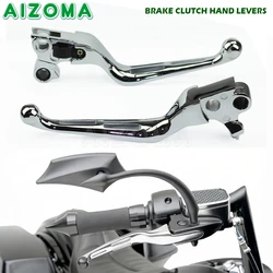 1 Pair Motorcycle Brake Clutch Levers 3 Slot Wide Blade Levers For Harley Sportster Softail 1996-2015 Dyna Wide Glide Street Bob