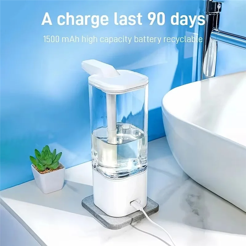 AB41-Automatic Sensor Liquid Soap Dispenser - Smart Soap, Shampoo, And Body Wash Machine For Kitchen And Bathroom