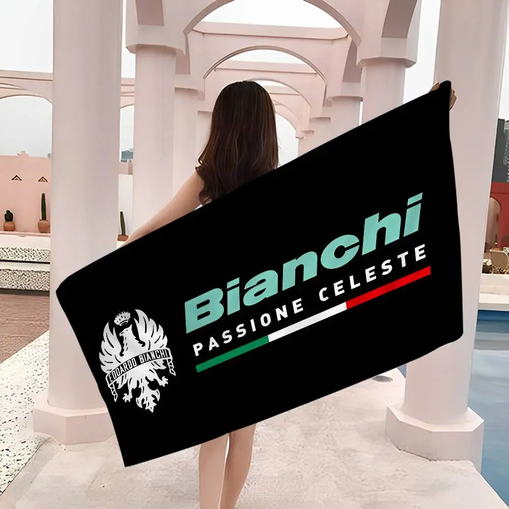 Manta de Microfibra con Logotipo de la Marca B-Bianchi, Toallas de Playa de Secado Rápido, Impresión Extra Grande, Toalla de Piscina Súper Absorbente