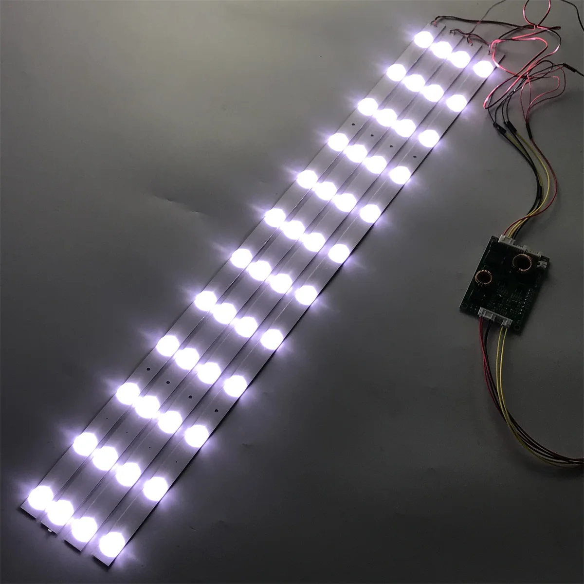 

high light 6V/LED 4pcs Aluminum 650mm LED Backlight 12 Lamp Lens with inverter for 32 inch TV Monitor 12V input update CCFL