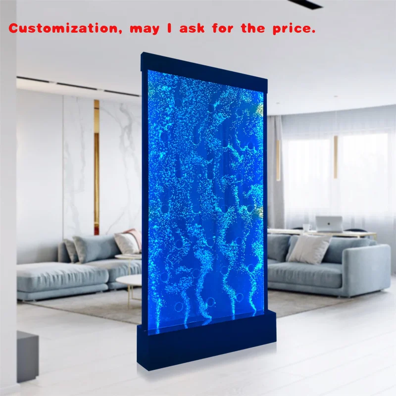 

custom.Indoor Fountain Living Room Partition Wall Screen Dancing Bubble Panel Bubble Wall