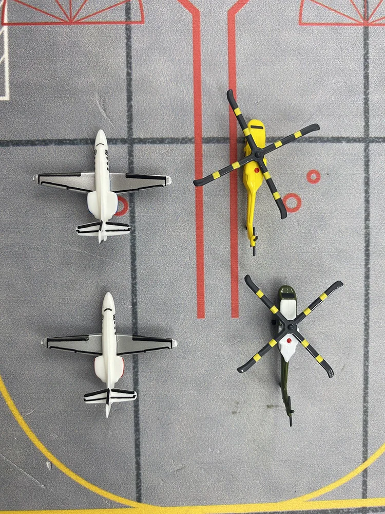 4pcs 1/500 Helicopter Bizjet Package 535939 Finished Small Aircraft Model Adult Fans Collectible Display Airplane Collectible