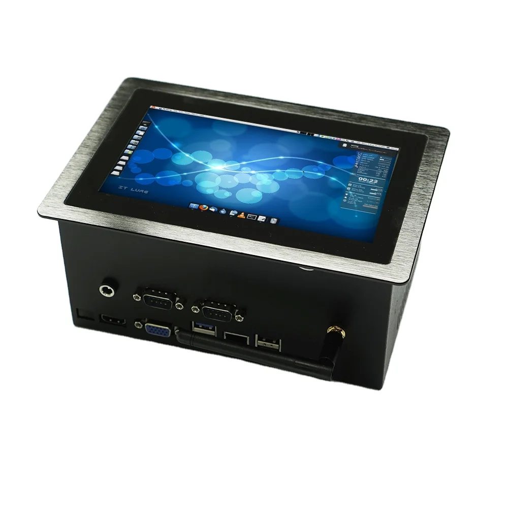 

Outdoor sunlight readable 1000 nits 7 inch embedded panel pc with capacitive touch screen