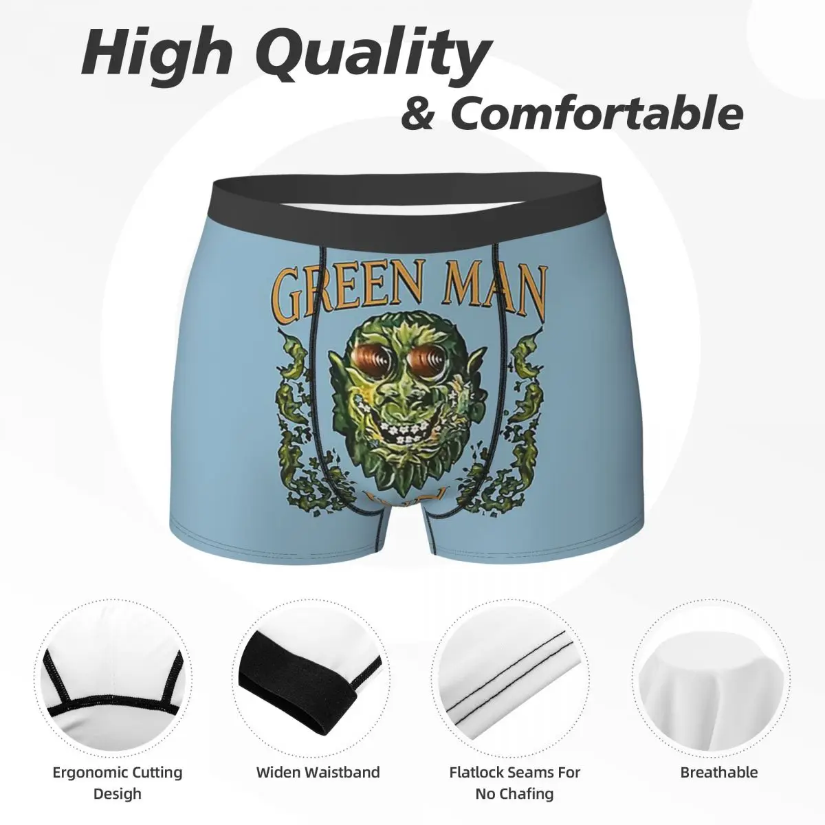 Boxer Underpants Shorts The Green Man Inn The Wicker Man Panties Men Ventilate Underwear for Homme Man Boyfriend Gifts