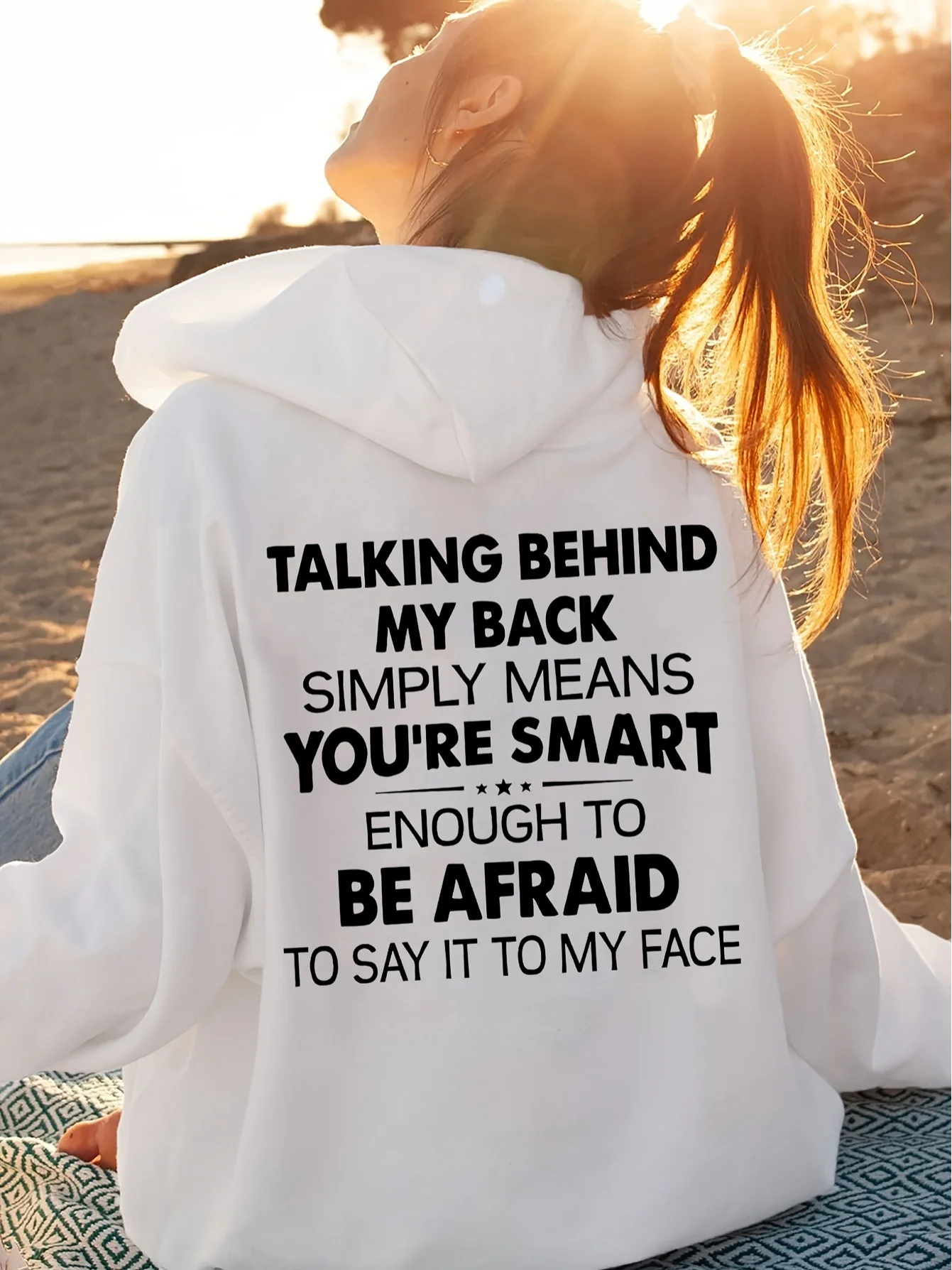 내 뒤에 말하기 편지 인쇄 크리스마스 여성 후드 가을, 겨울 라운드 넥 크리 에이 티브 탑 유행 풀오버