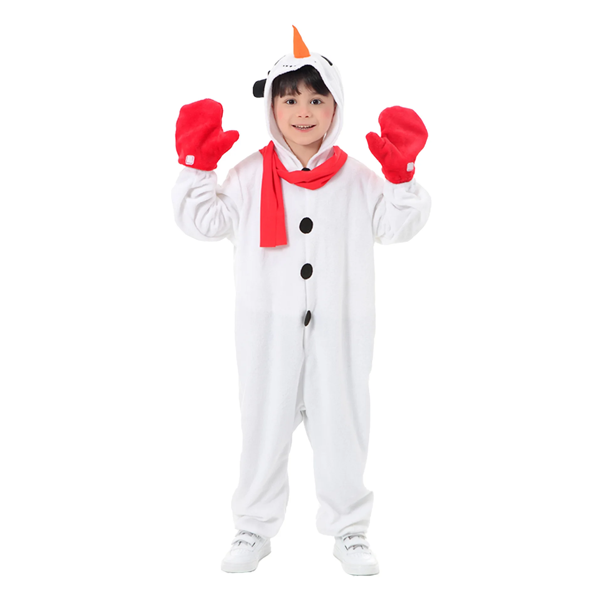 Gingerbread Man Onesie Hood para criança, macacão branco, elfo Cosplay, boneco de neve Romper Outfit para meninos e meninas, unissex, crianças, Papai Noel