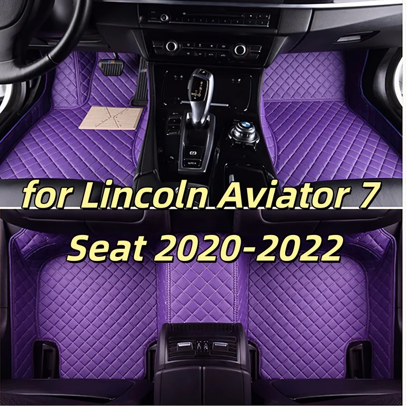 7 SeatFloor Mats for Lincoln Aviator 7 Seat 2020 2021-2022 Custom Fit Waterproof Automotive Car Accessories interior