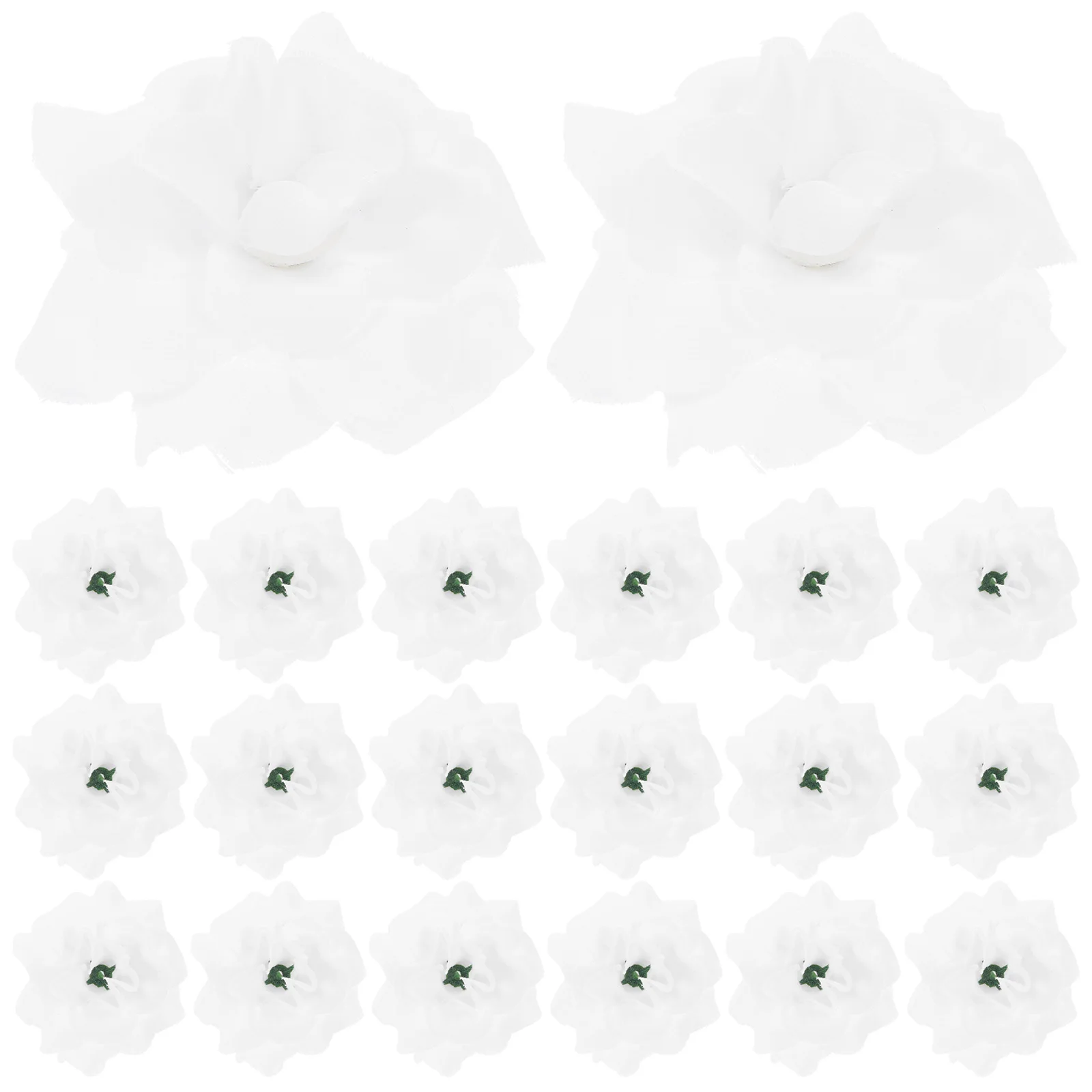 

50pcs Artificial 5cmx3cm White Decorative Rose Silk Fabric Decorative Flowers for Rose Flower For Wedding Wedding Parties