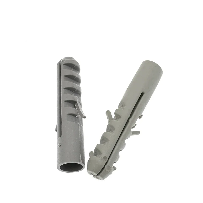 M4 M5 M6 M8 M10 M12 M14 Plastic Expansion Pipe Grey Wall Anchors Nylon Rubber Wall Plug Screw Expansion Screw Expansion Tube