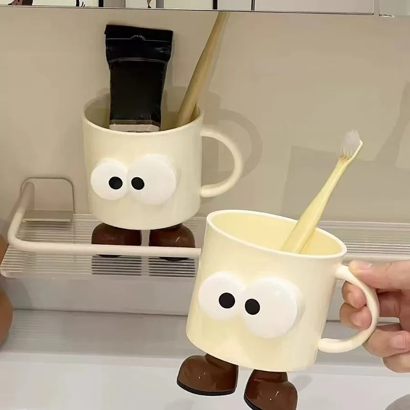 1 Piece Cute Cartoon Wash Cup Anti-fall Of Mouthwash Cup Household Toothbrush Cup Couple Girl Toothbrush Cup