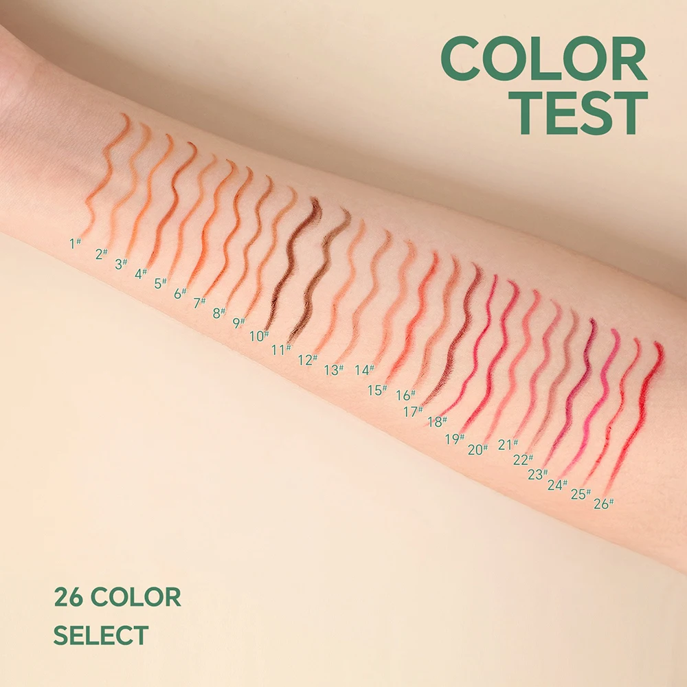 1g Etichetta privata Lip Liner Logo personalizzato 26 colori Lipliner Eyeliner Matita multiuso senza piombo Pigmento antiaderente Trucco sfuso