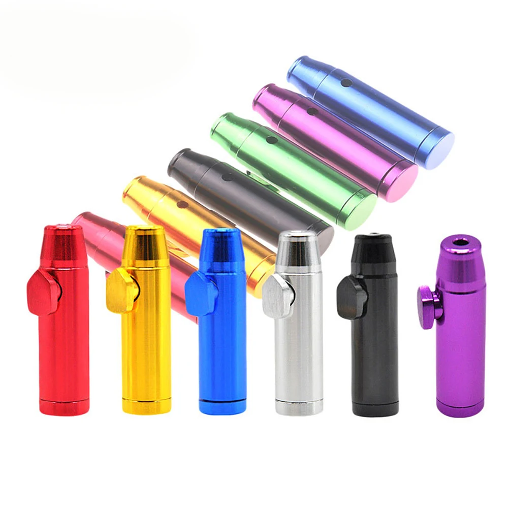 1/5/10Pcs Mini Portable Metal Tube Bullet Dispenser Cool Gadget For Men Aluminum Alloy Leak-Proof Storage Tube Bottle for Powder