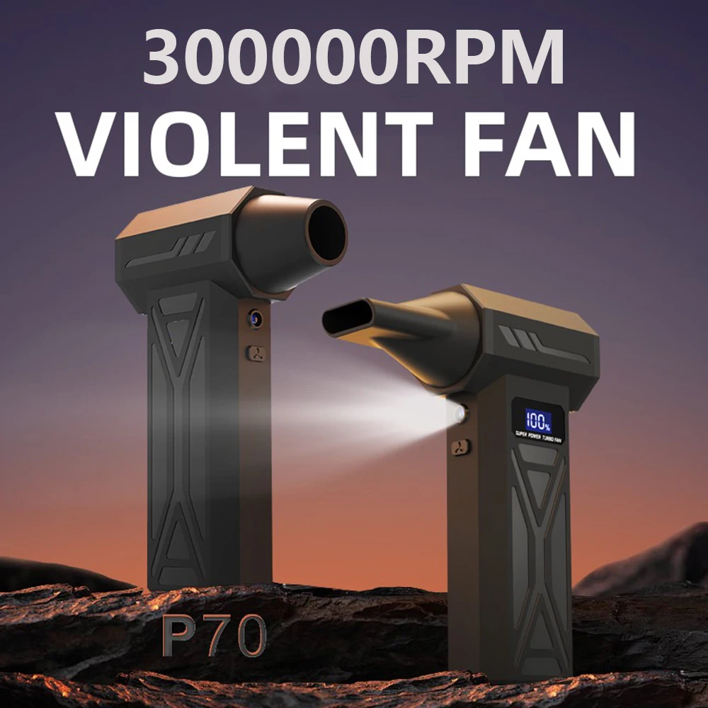 

Воздуходувка 300000 об/мин, 4-скоростной турбо-сильный струйный вентилятор с 5 насадками и светодиодной подсветкой, ручной автомобильный пылесос со сжатым воздухом