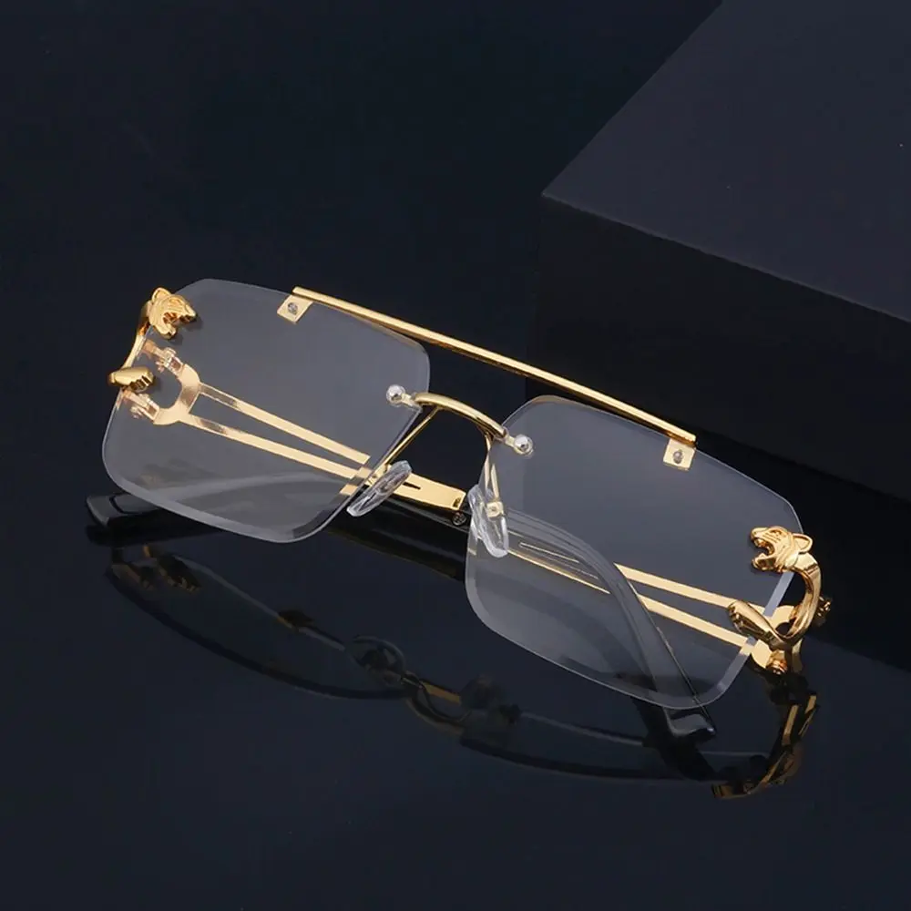 New Retro Rimless Sunglasses For Men Steampunk Outdoor Cycling Sunglasses Women Punk Fashion Glasses Vintage Shades Gafas