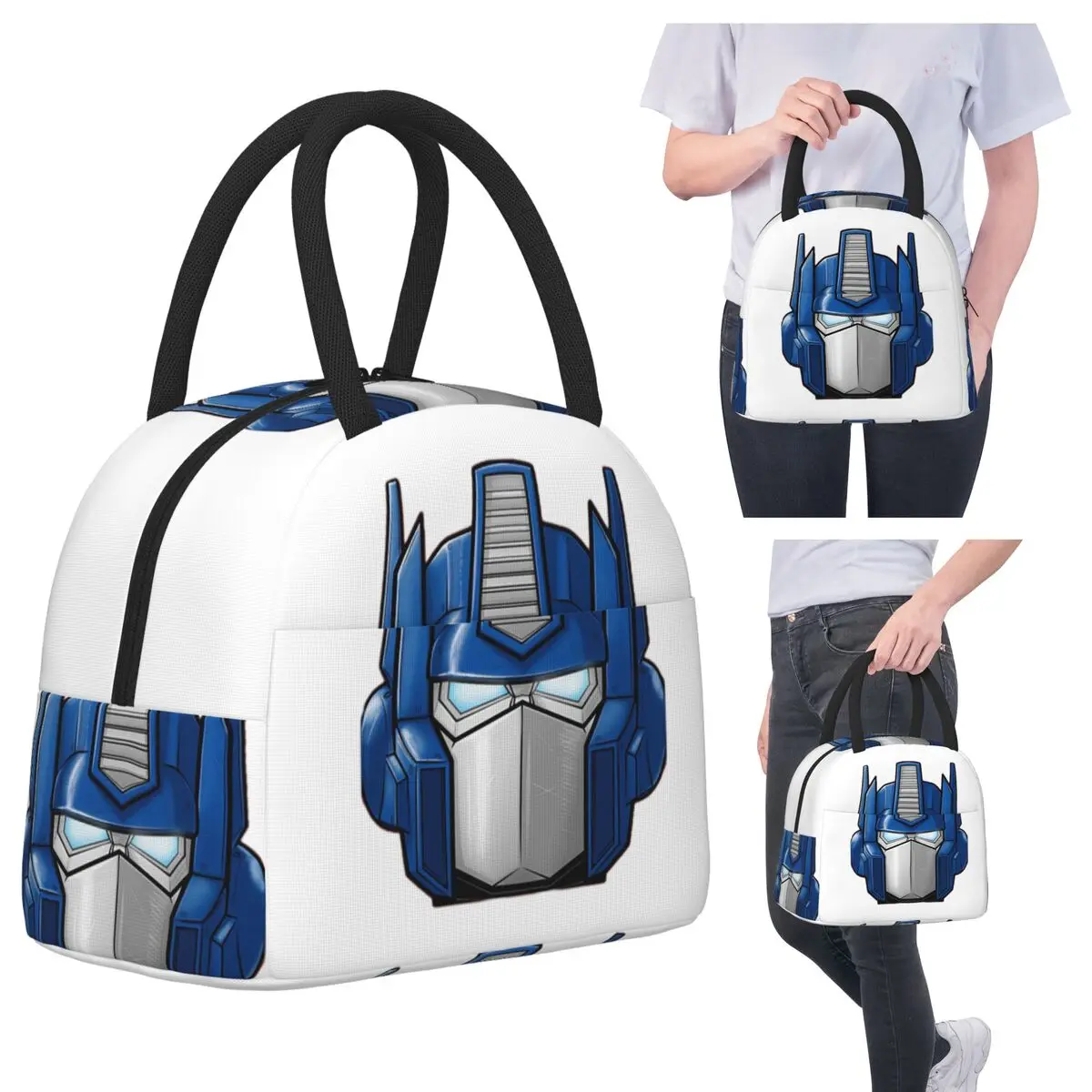 

Изолированная сумка для обеда Optimus Prime для женщин, офисный холодильник, термосумка для еды, портативный контейнер для ланч-боксов