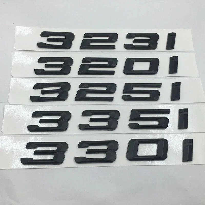 

3D ABS Matt Black 320i 323i 325i 330i 335i Rear Boot Trunk Emblem lettering Badges Logo For BMW 3-series F30 F31 F34 E90 E46