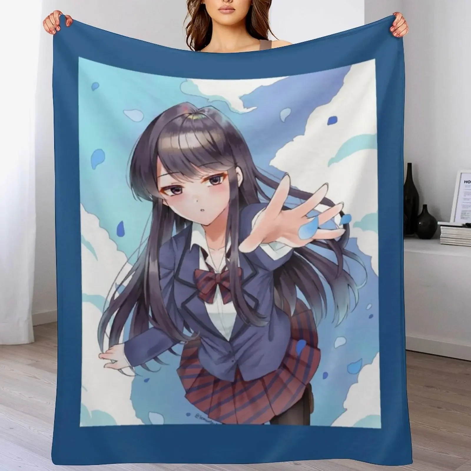 

New Komi-san wa Comyushou desu., Komi Shouko Throw Blanket Luxury Throw Heavy Bed Hairys Blankets