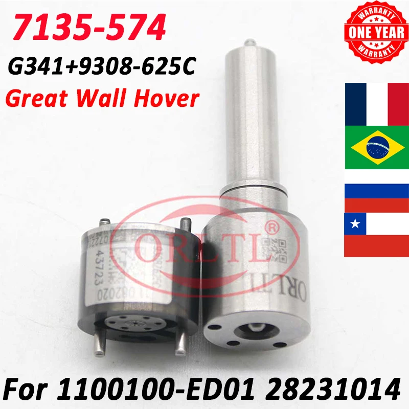 

ORLTL Repair Kits 7135-574 Diesel Injector Nozzle G341 Valve 9308-625C For Great Wall Hover V200 X200 28231014 1100100-ED01