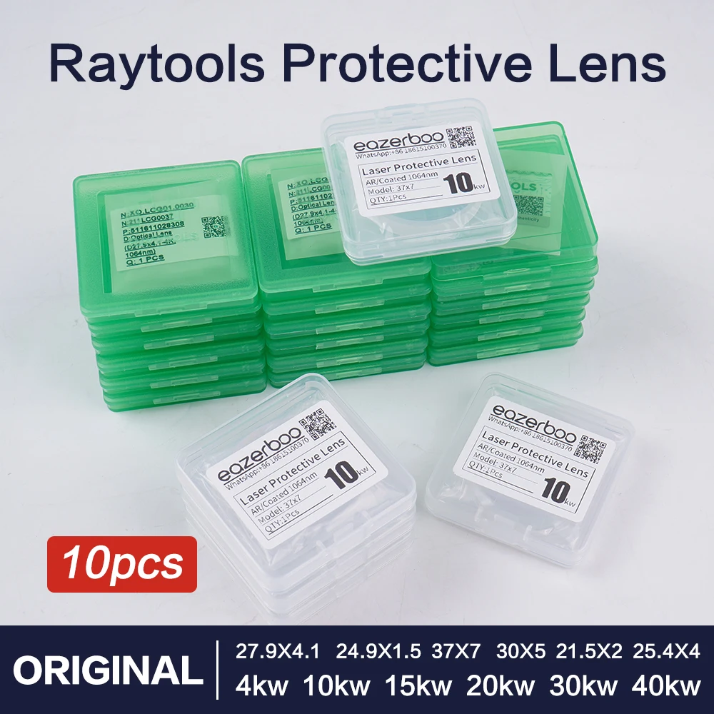 

Raytools Original Laser Protective Windows 24.9x1.5 27.9x4.1 4kw 37x7 18x2 Protection Laser Machine Lens for Fiber Cutting Parts