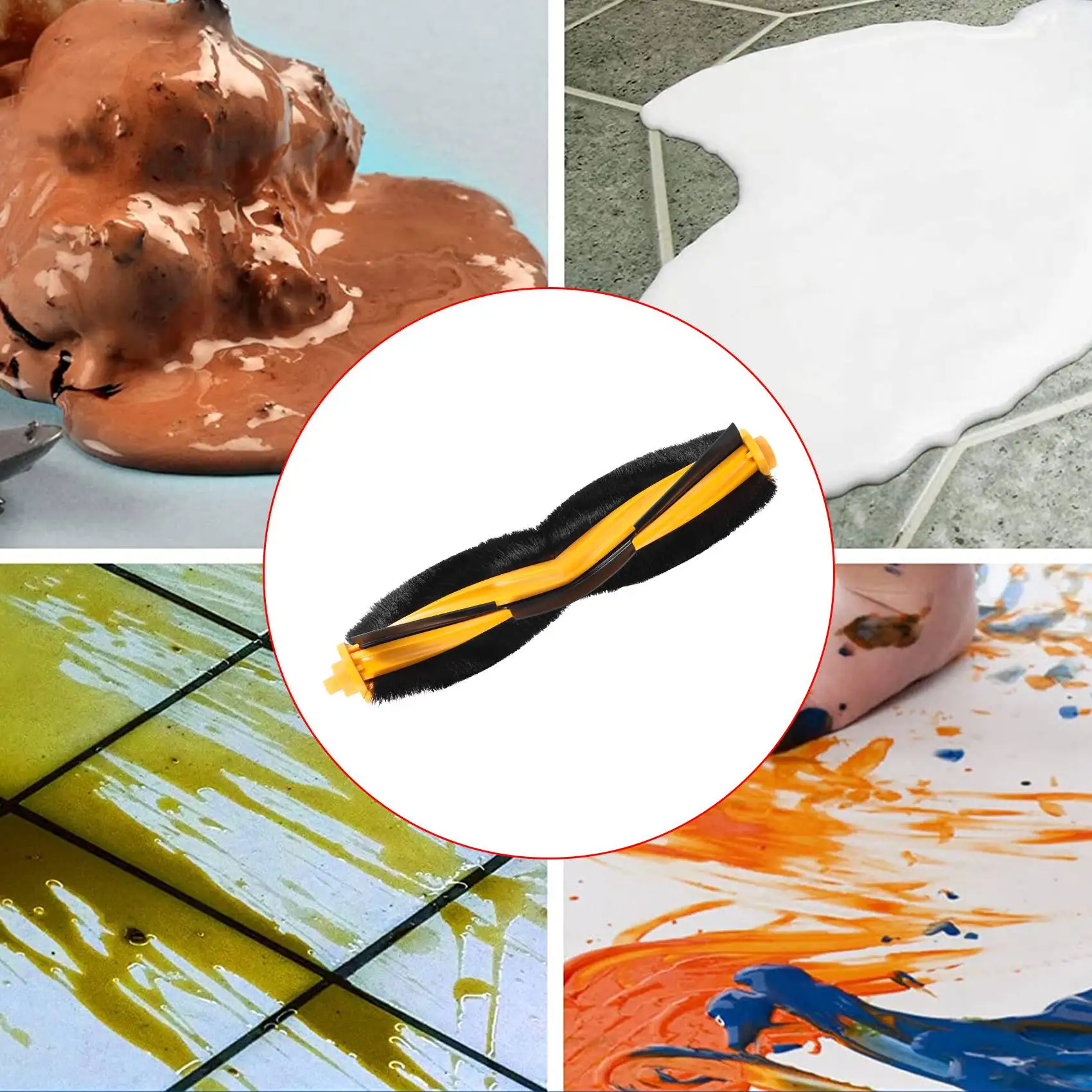 

GOOD-For ECOVACS DEEBOT OZMO T8 Robot, Replaceable Vacuum Cleaner Main Brush Side Brush Filter Accessory Parts