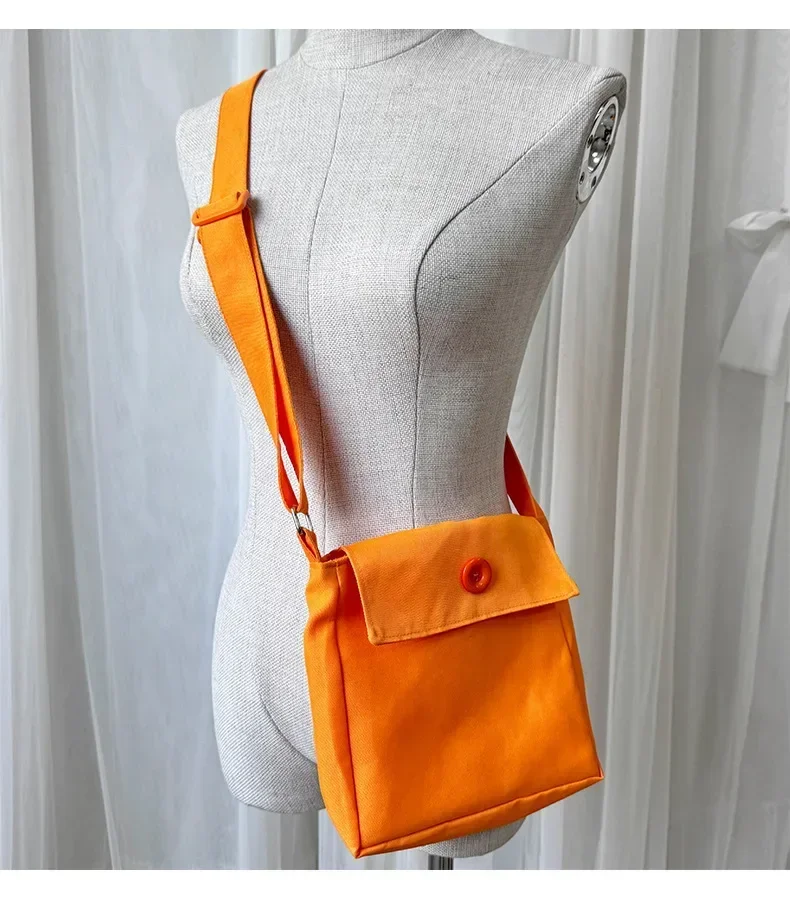 Stofftasche, Requisiten-Rucksack, Umhängetasche, für den Notfall zu Hause, orangefarbene Tasche, Umhängetasche, zweidimensionale Umhängetasche für Kinder – Detail 9