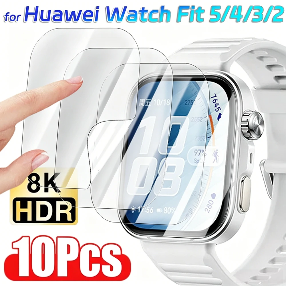 

1-10PCS HD Clear Protective Film For Huawei Watch Fit 5 Pro 4 Pro 3 2 Screen Protector Soft TPU Full Coverage Anti Scratch Guard