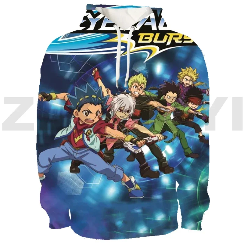 Harajuku Beyblade Burst 3D Loose Pullovers Tracksuit Female Fashion Casual Couple Clothes Hip Hop Sweatshirts High Street Hoodie