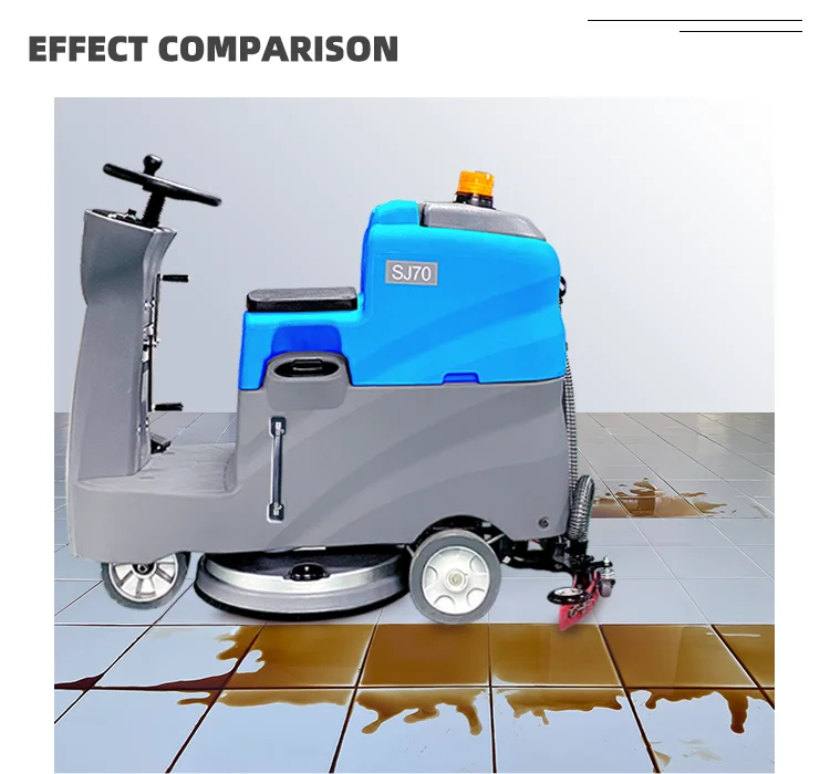 High Performance Small Commercial Hard Floor Cleaner Machine Ride on Floor Scrubber