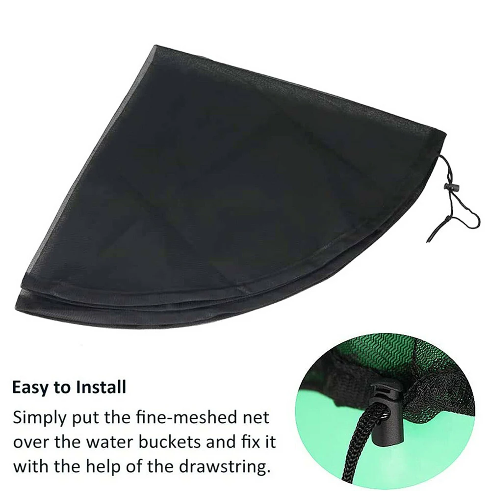 1PC 60CM Rain Net Polyester Filter Rain Water Cover Protection Lid Bucket Insect Screen Cover Protector Raindrop Harvesting Tool