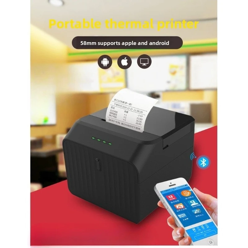 

P58D Bluetooth Thermal Takeaway Receipt Printer, Supermarket Bill Cashier Available