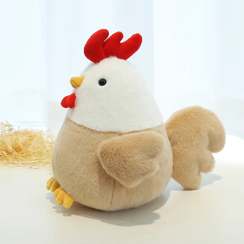 Muñeco de peluche de pollo para niños y niñas, juguete de felpa suave para dormir, de 23CM, regalos de cumpleaños