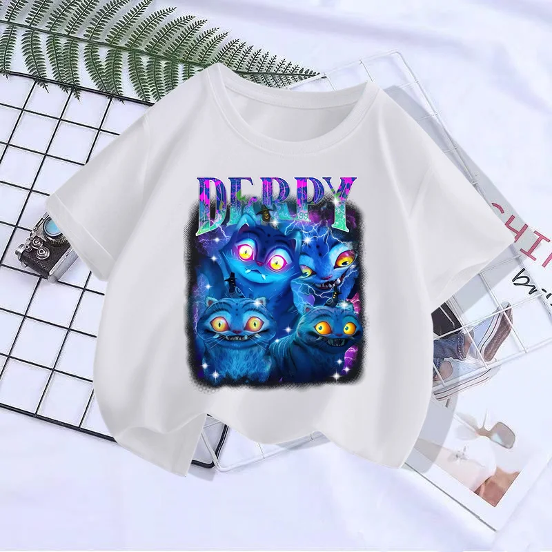 

Y2K KPop Devil Hunter Children's T-shirt Cartoon Character Printed Top for Boys and Girls Casual Short Sleeve Tshirt Clothing