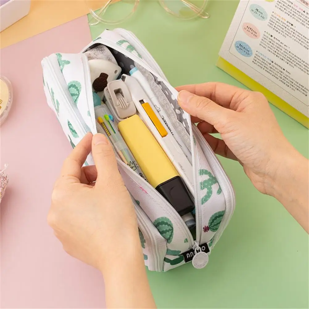 Briefpapier Doos Delicaat Patroon Grote Capaciteit 5 Stijlvolle Stijlen Multi-Layer Etui Schoolbenodigdheden