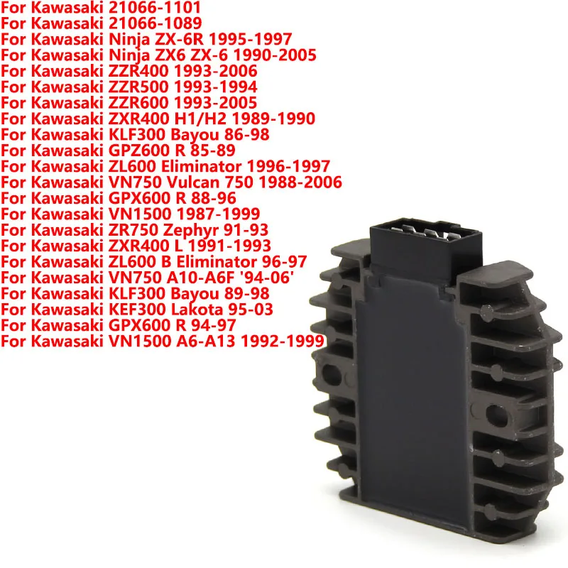 

Регулятор напряжения для мотоцикла, выпрямитель для Kawasaki Ninja ZX-6R ZZR400 ZZR400 ZZR600 ZXR400 KLF300 KLF300 ZL600 VN750 GPX600 R